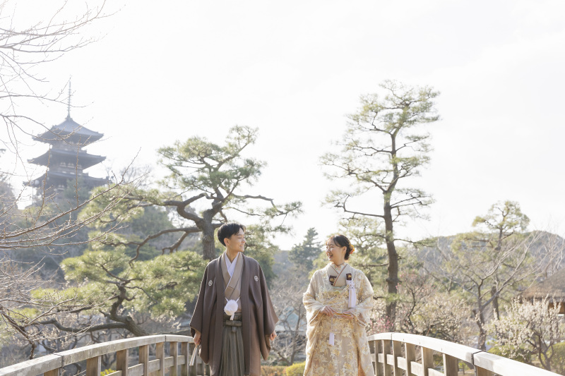 三重塔を望む、至福の橋渡り