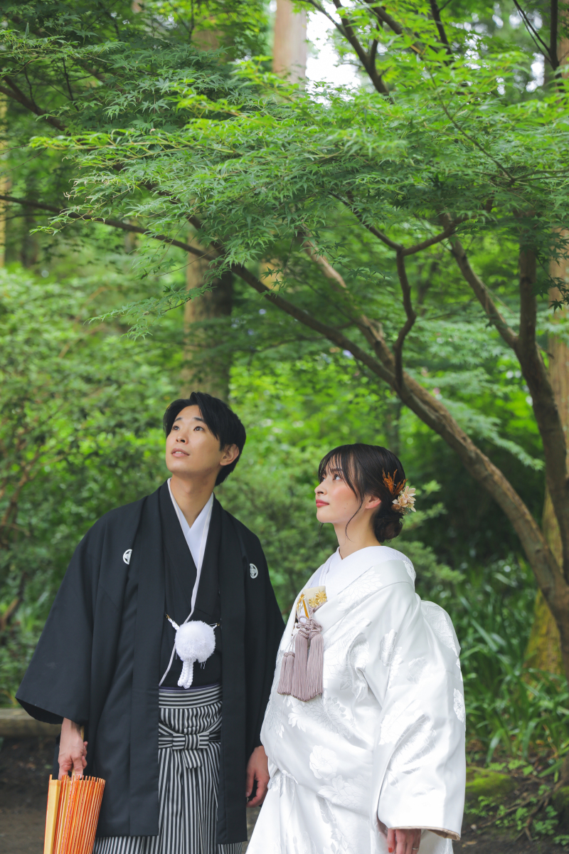 木陰で雨宿り...