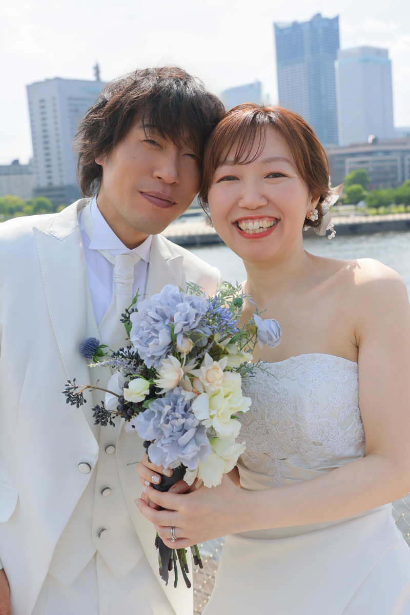 最後はブーケを二人で