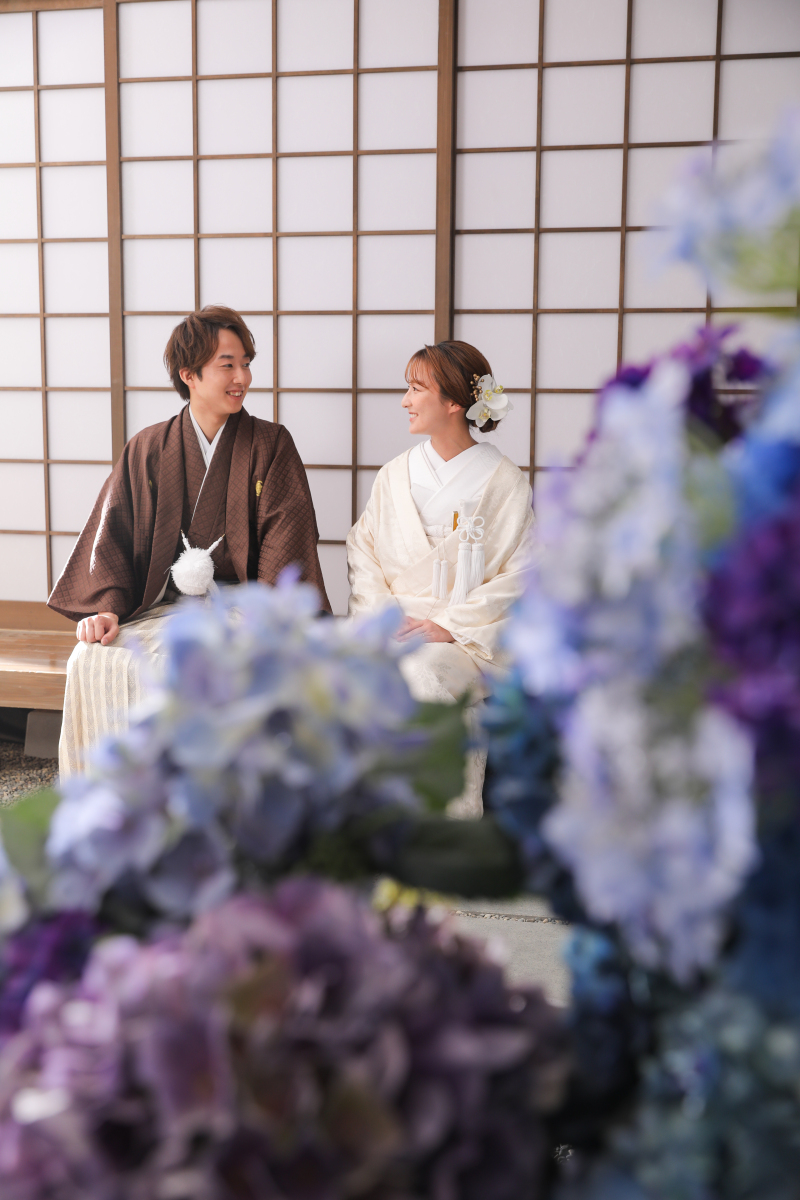 紫陽花を添えて