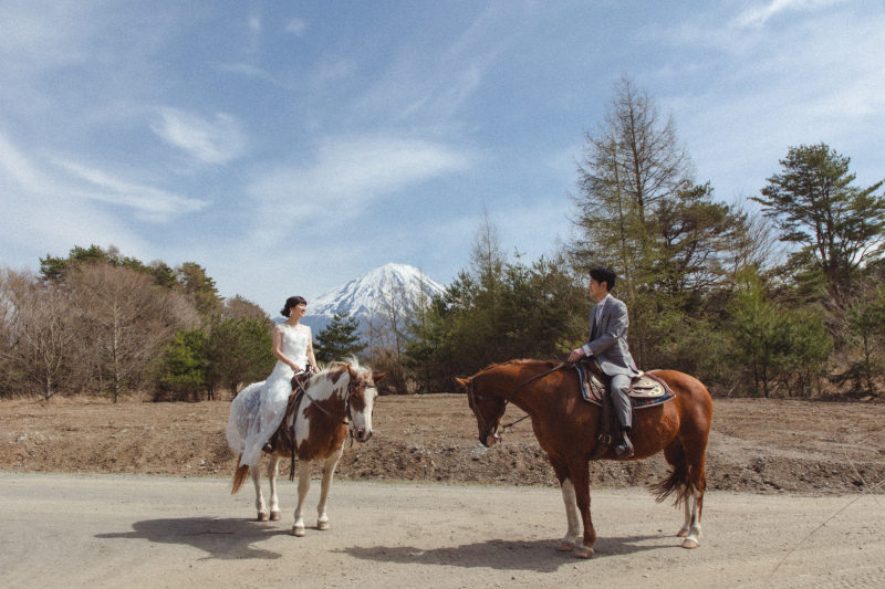 富士で乗馬フォト！