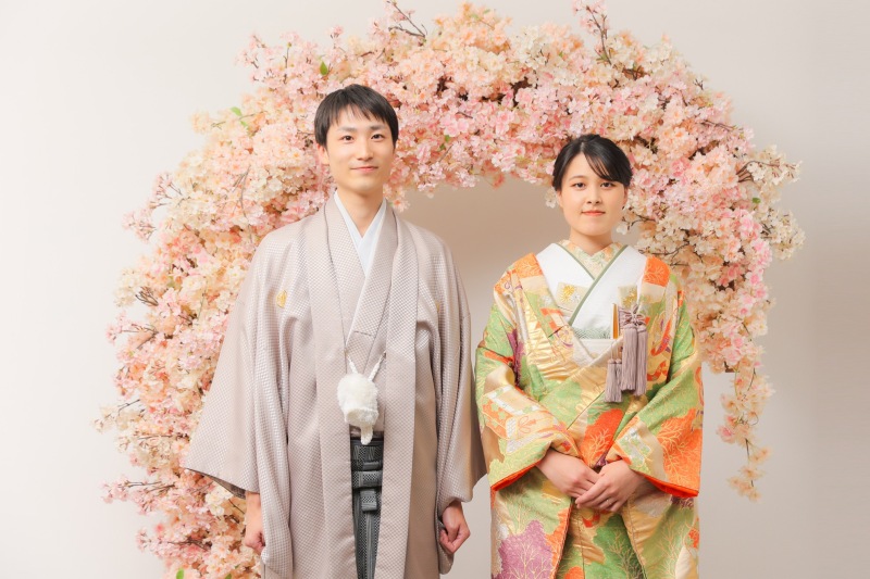 庭園スタジオで桜尽くし