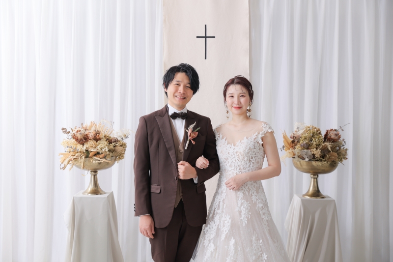 チャペルの前でも！