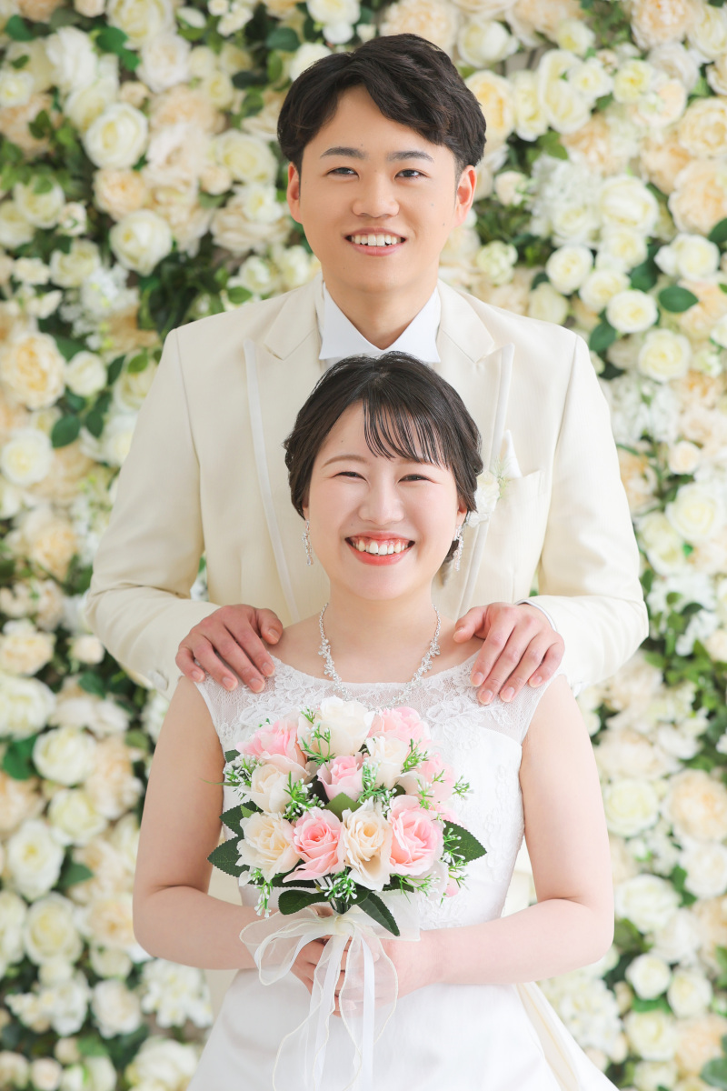 お花に囲まれて