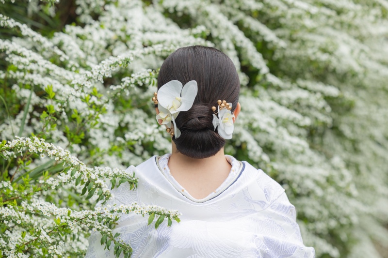 ヘアスタイルも