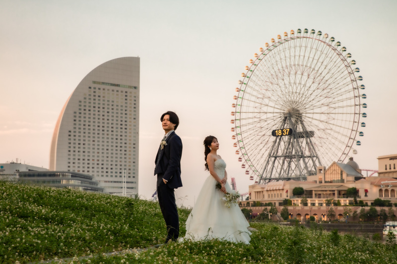 夕景のメモリアルパーク