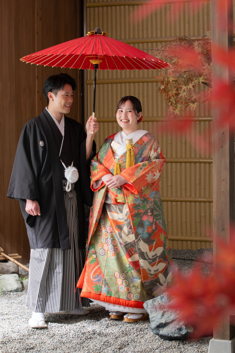 和傘の貸し出しも