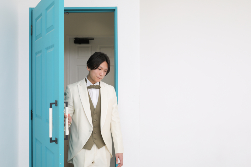 ご新郎様の登場…