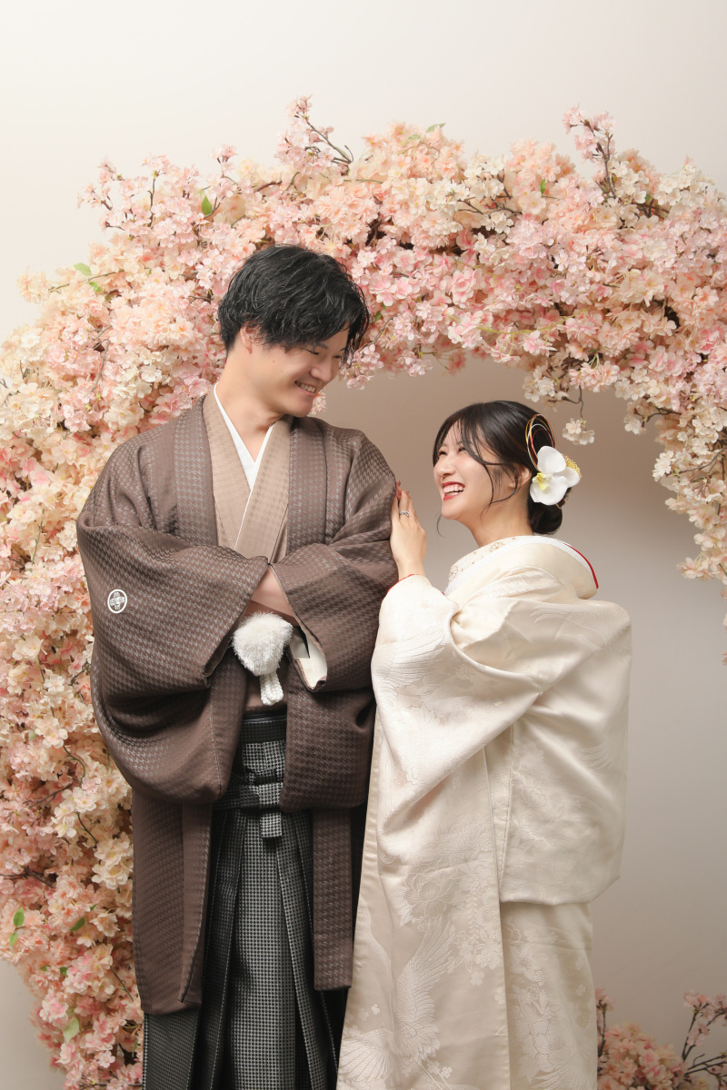 お互いのお顔を見て