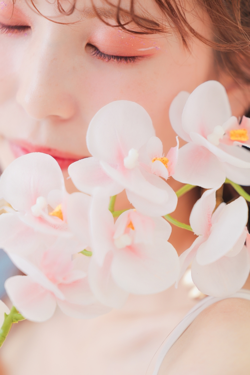 メイクもピンクに♡