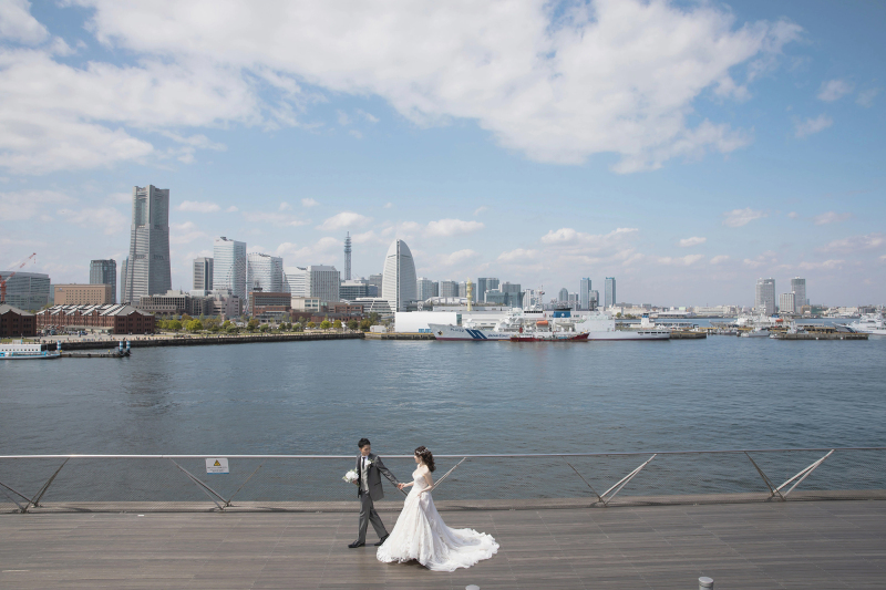 横浜の定番デートスポット!大桟橋ロケーションプラン◇台紙付写真1冊+20ページアルバム
