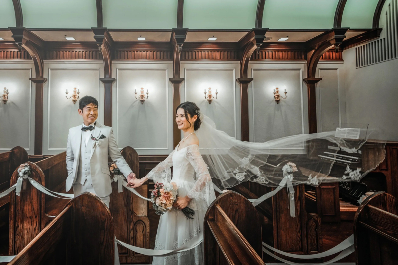シノワズリーウェディング(崎陽軒本店)チャペルロケーション ◇たっぷり200カット以上全データ付◇本格的チャペルで撮る結婚式を