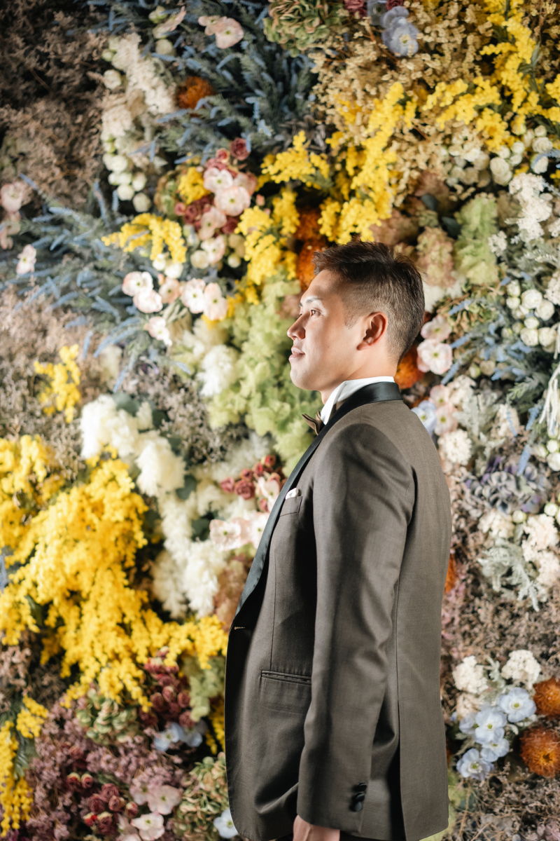 花婿さまのソロショットです