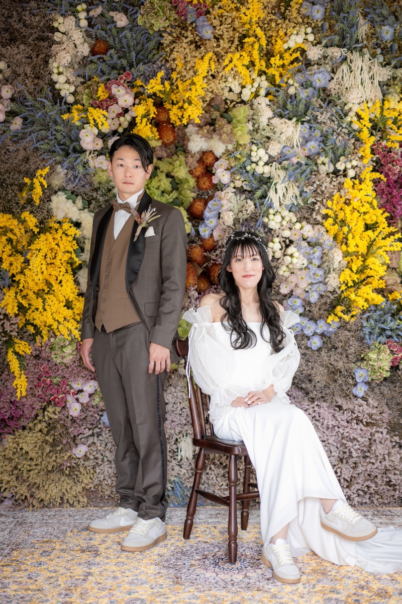 ウエディングドレスとタキシード撮影