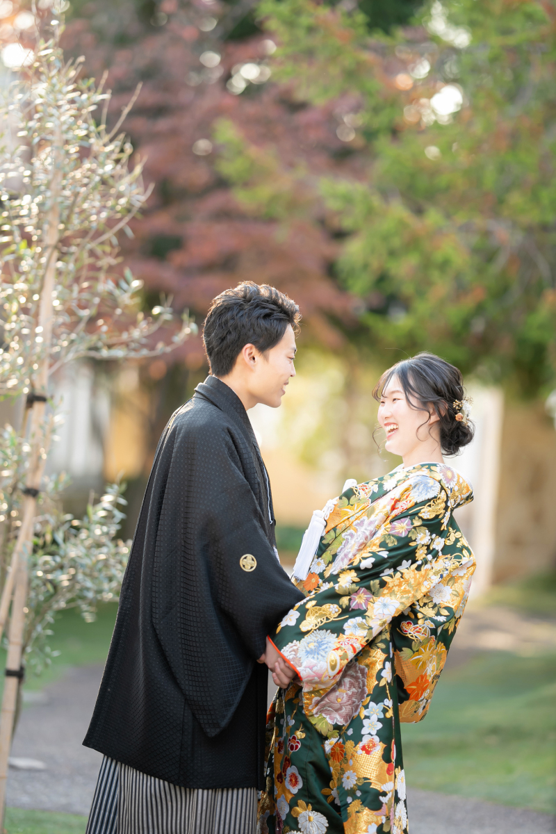 引き続き和装のガーデン撮影