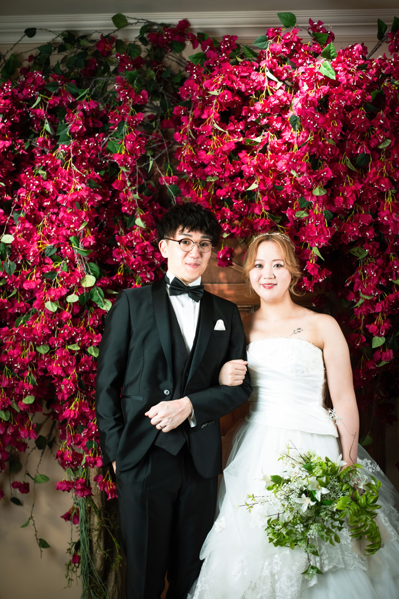 ウエディングドレス＠フラワーアーチ