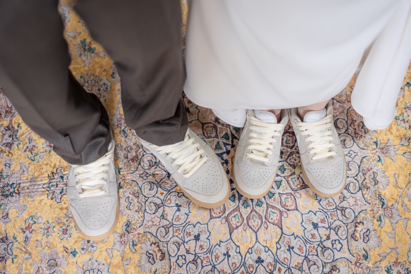 ポイントのシューズも