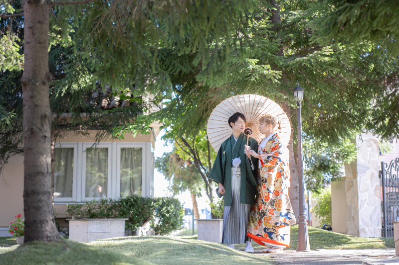 色打掛＋エントランス撮影