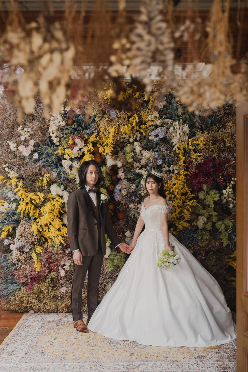 フラワーウォール撮影です