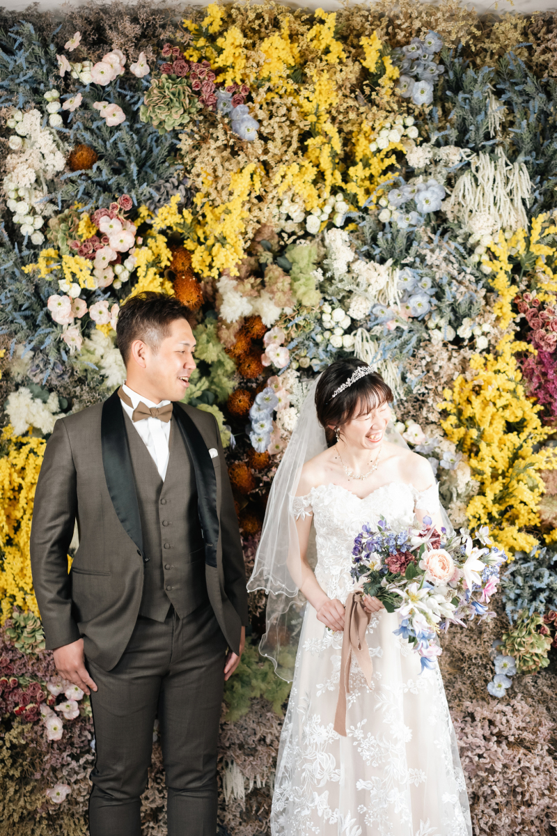 思わず花嫁さまは笑顔に