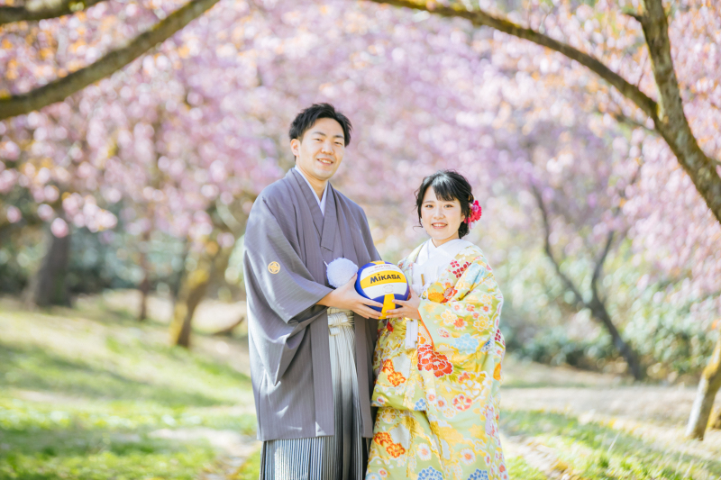 【悠久山の桜フォト】2026年桜プラン|衣装＋着付け＋ヘアセットメイク＋撮影＋データ＋アルバム一冊、全て込み
