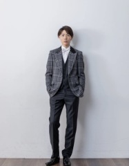 グレーチェック白蝶タイ