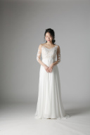 長袖トップスシースルースレンダー/WD01086