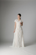 フレア袖総レーススレンダー/WD01088