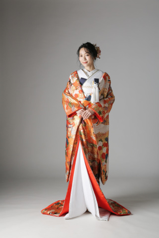 四季花 御所車 青海波 / IU00909