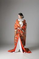 八重重ね 御所車 四季花 流水 / IU00825