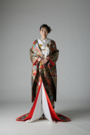 鳳凰 四季花　格子/ IU00897