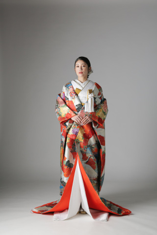 鶴 花車 青海波 / IU00944