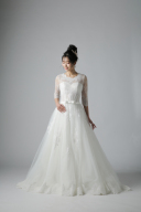 七分袖Aラインウエストリボンベルト/WD01076