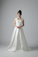 取り外しフレンチ袖シンプルサテン/WD01016