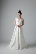 Vネックレース半袖カマーバンド/WD00950