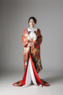 鶴 孔雀 四季花 / IU00898