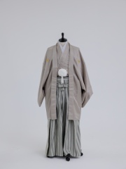 グレージュ×グレー市松