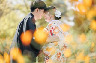 百合が原公園で紅葉ロケーション