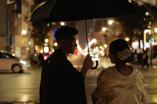 しっとり雨のロケ