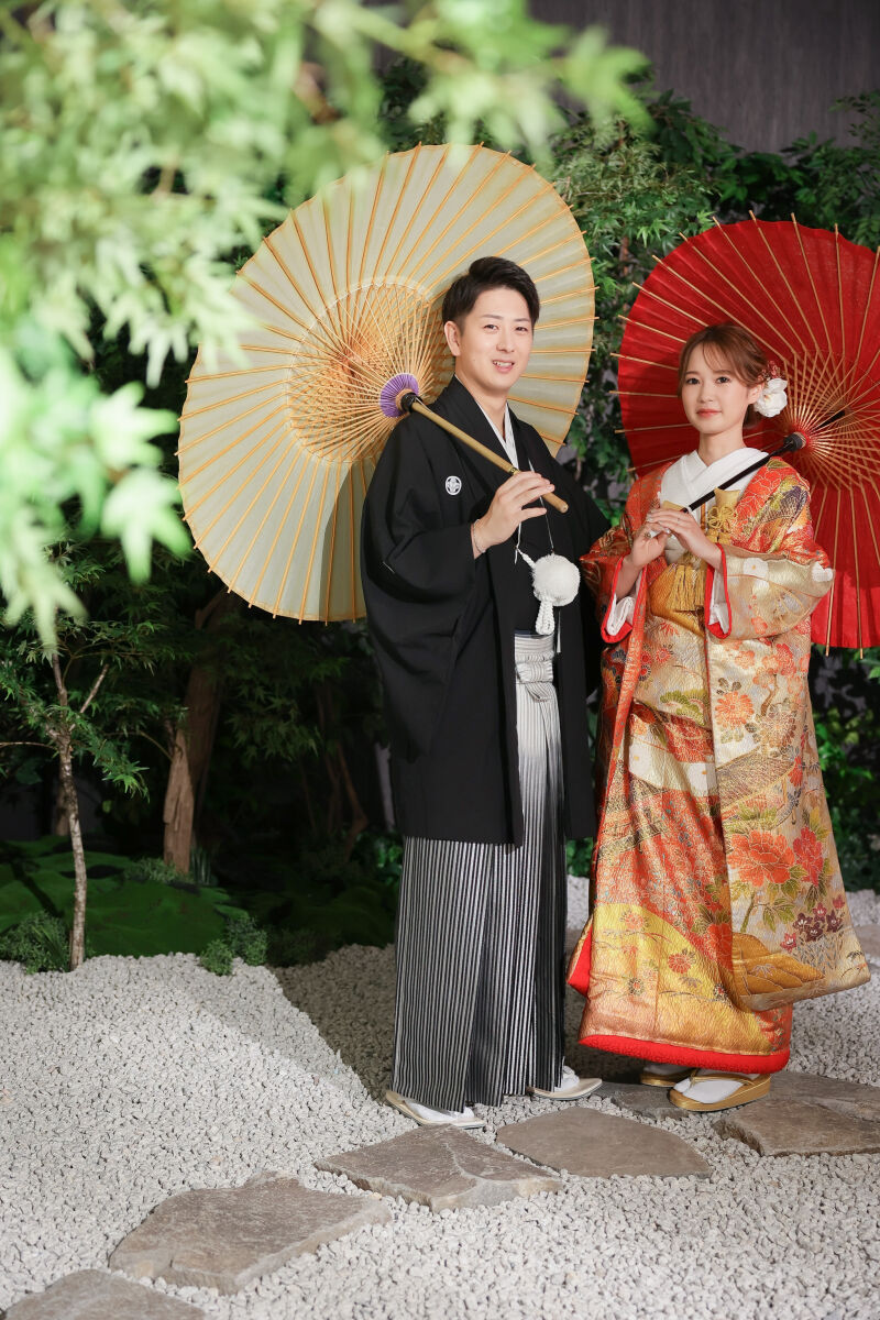 和傘をつかって