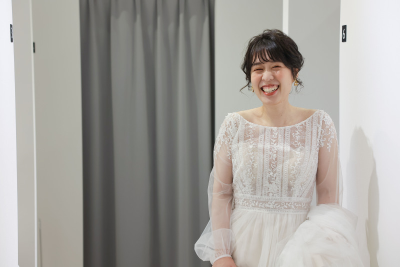 撮影に向かう新婦様