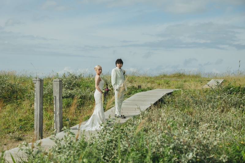 草原の中の一本道