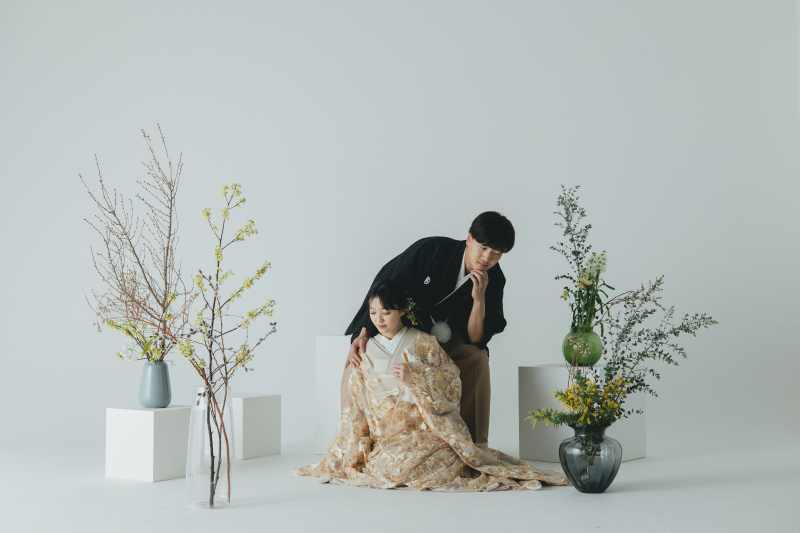 持ち込みのお花たちと