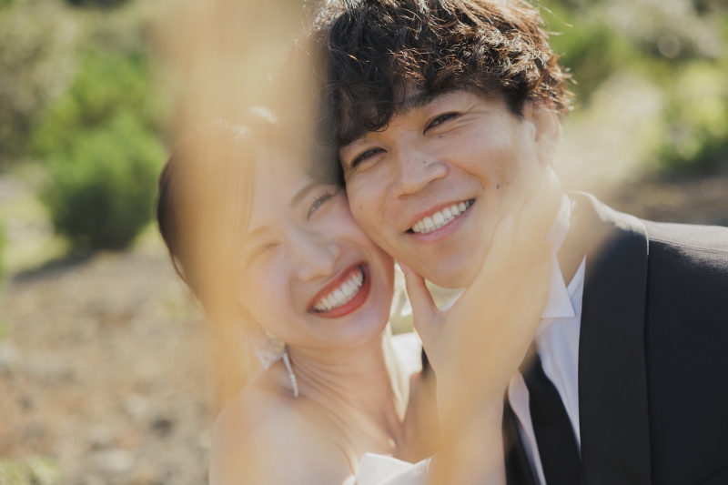 二人の笑顔