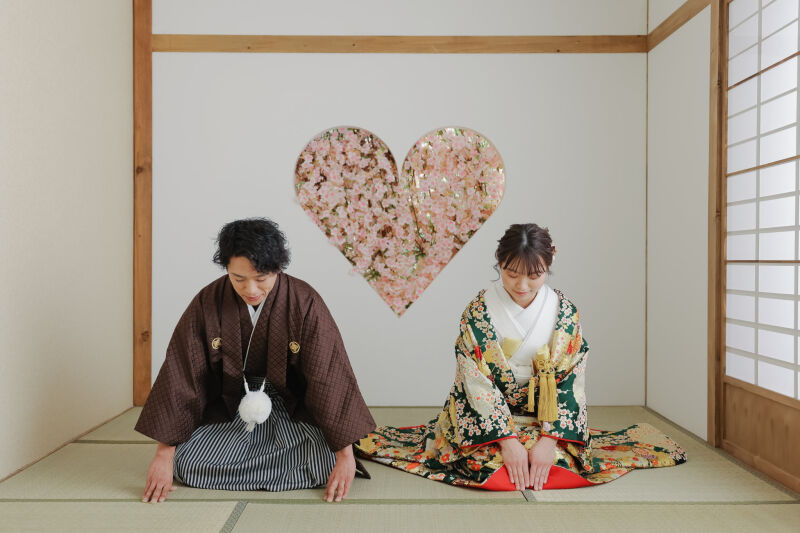 和装ならではの正座カット！