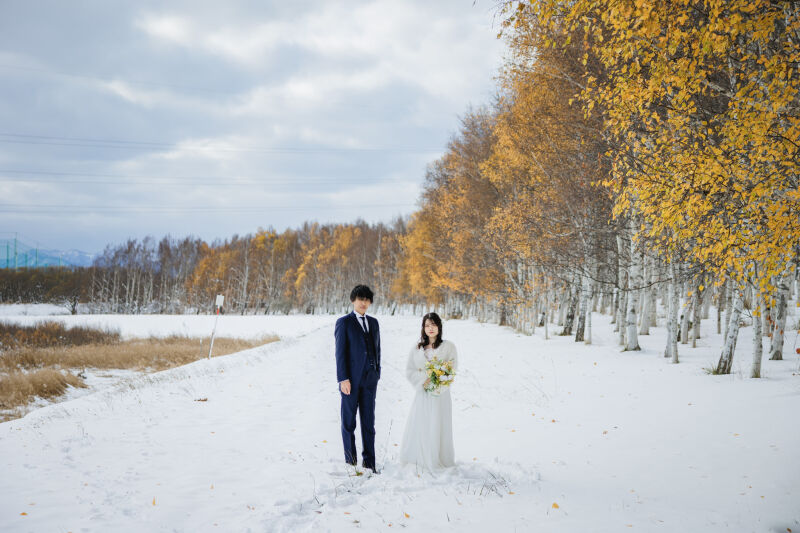 まだ秋が残る公園