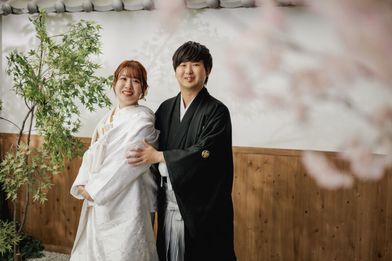 桜を添えて、明るい雰囲気も◎