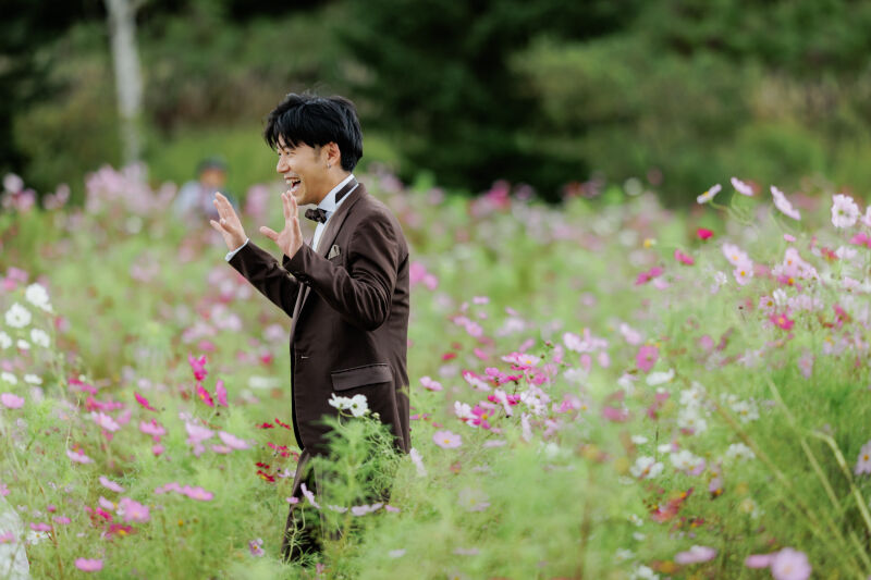 お茶目なご新郎様もばっちり写してます＾＾