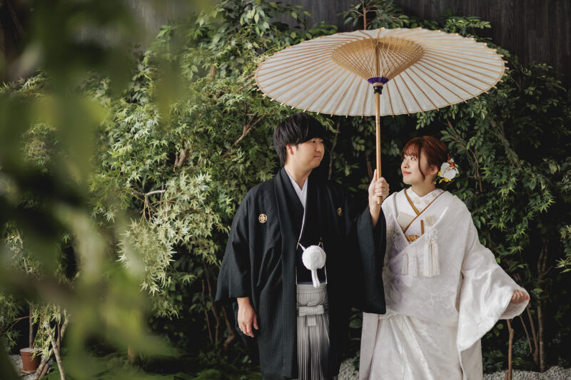 和傘を使ってみたり。