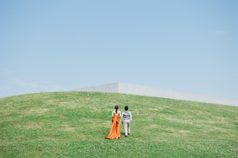 丘を登るとき。